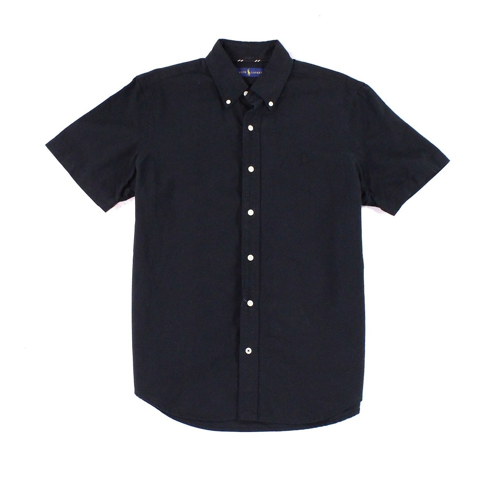 ralph lauren black button down shirt