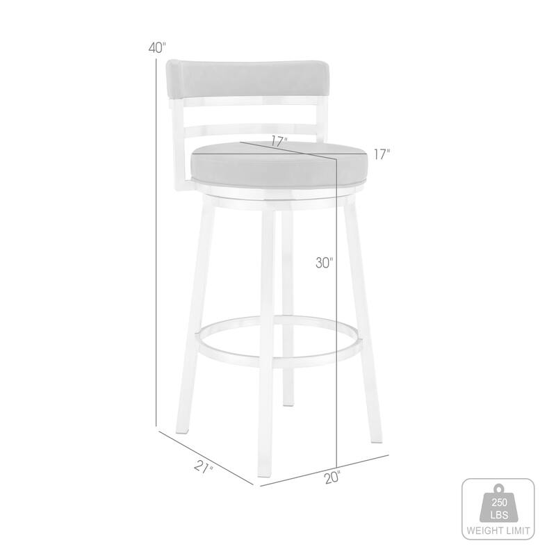 Titana Blue or Red Faux Leather Upholstered Swivel Bar/Counter Stool