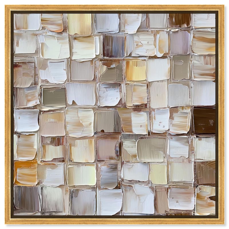 Woven Stone Canvas by Art Remedy - Gold - 12" x 12"