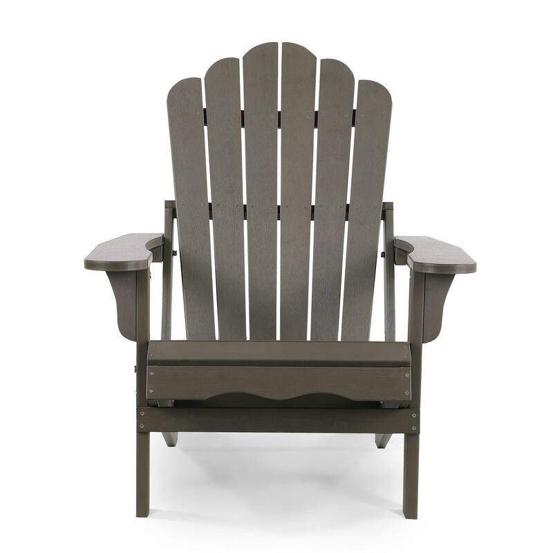 Haven Folding Poly Resin Plastic Adirondack Chair