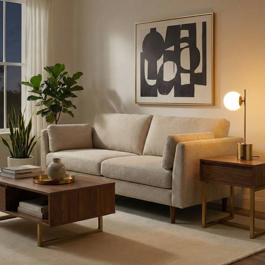 Luxe Glow Modern Brass Table Lamp