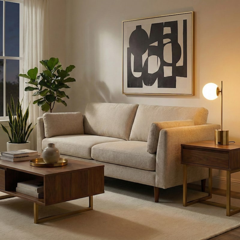 Luxe Glow Modern Brass Table Lamp