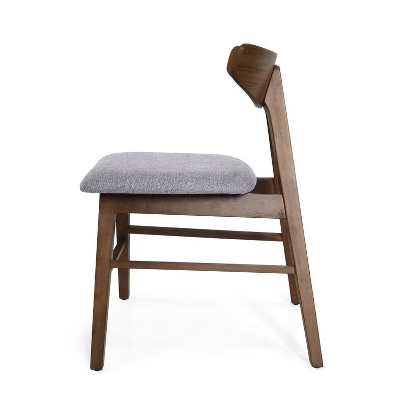 Stocker Fabric and Rubberwood Dining Chairs (Set of 2) by Christopher Knight Home