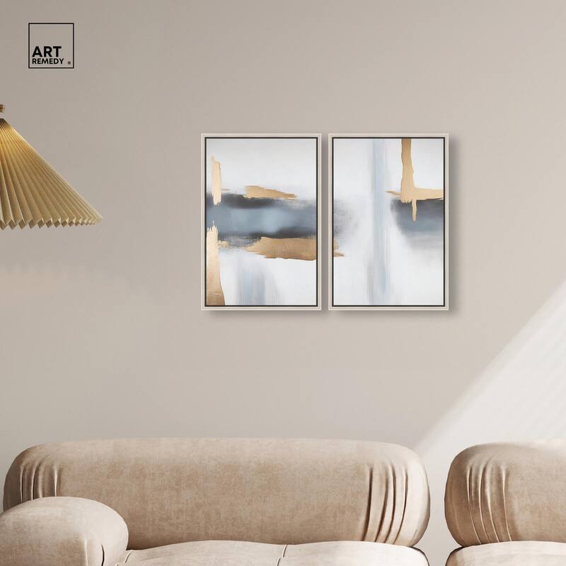 Visual Gold Vortex I Canvas Set of 2 by Art Remedy