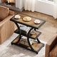 preview thumbnail 13 of 16, 3-Tier Industrial Side Table with Geometric Metal Design