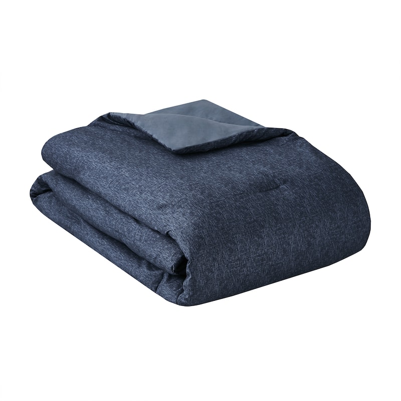 Chelsea Square Reese Chambray Print Microfiber Comforter Set with Bed Sheets