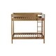preview thumbnail 10 of 8, Twin Over Twin Solid Wood Bunk Bed with Teddy Fleece Panels, with Ladder & Guardrails, Underbed Storage Space
