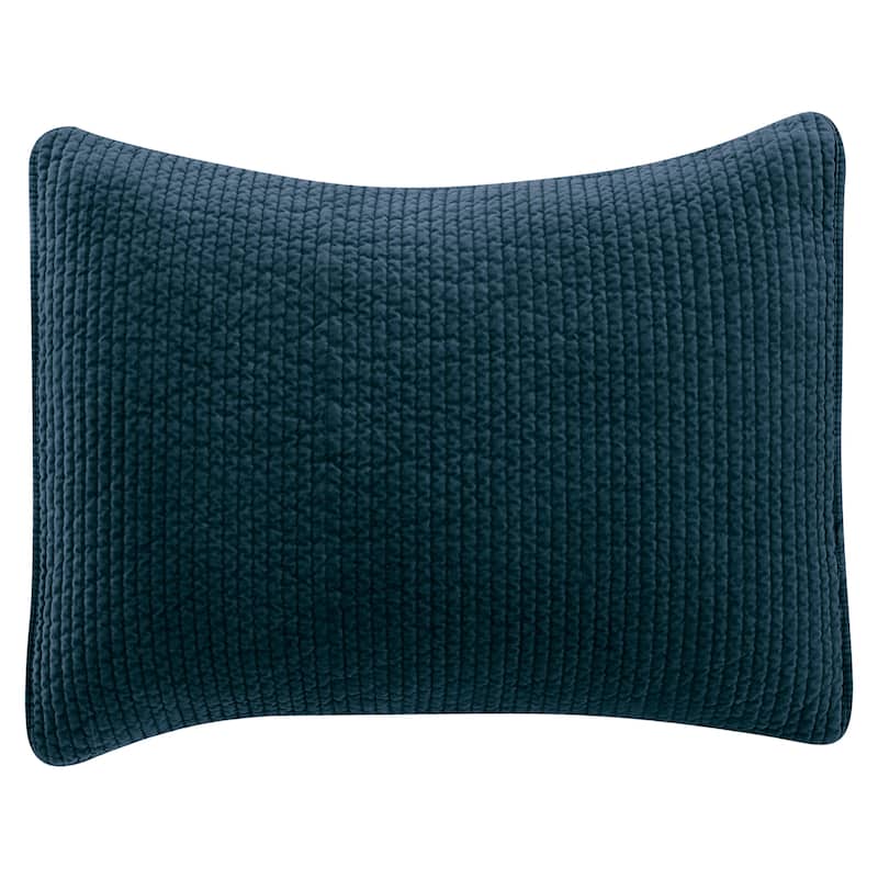 HiEnd Accents Stonewashed Cotton Velvet Quilted Pillow Sham