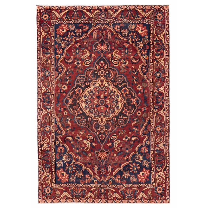 ECARPETGALLERY Hand-knotted Kayseri Vintage Red Wool Rug - 6'8 x 10'0