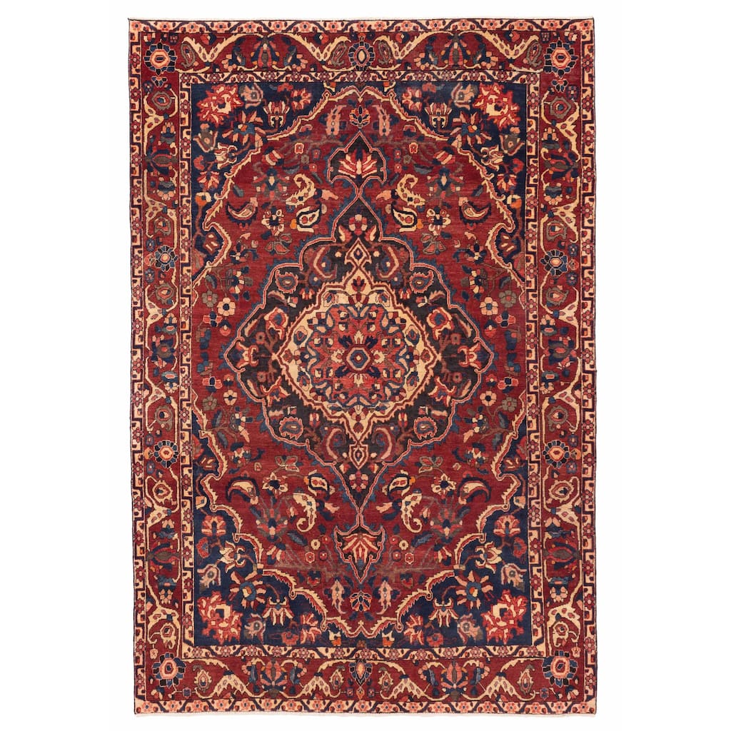 ECARPETGALLERY Hand-knotted Kayseri Vintage Red Wool Rug - 6'8 x 10'0