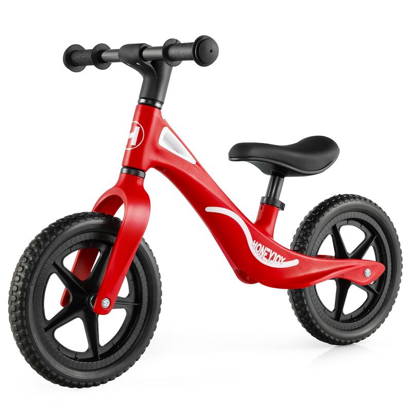 Kids Balance Bike Lightweight Toddler Bicycle with Rotatable Handlebar - Red