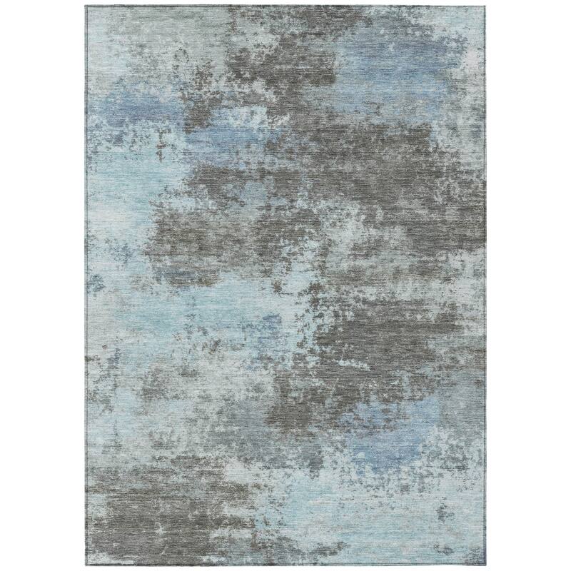 HomeRoots Abstract Transitional Rectangle Outdoor Rug