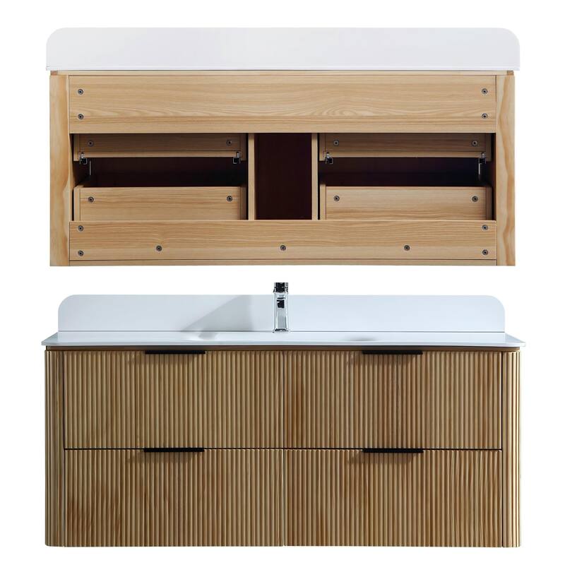 Modland 48" Fluted Floating Vanity with Sink - 48 inch