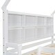 preview thumbnail 11 of 14, Twin Size House Loft Bed with Guardrails, Semi-enclosed Roof, Bedside Shelves and Ladder