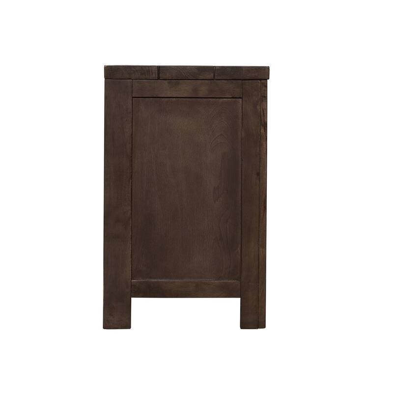 Modern Rustic Brown 2-Drawer Nightstand with Safety Hardware