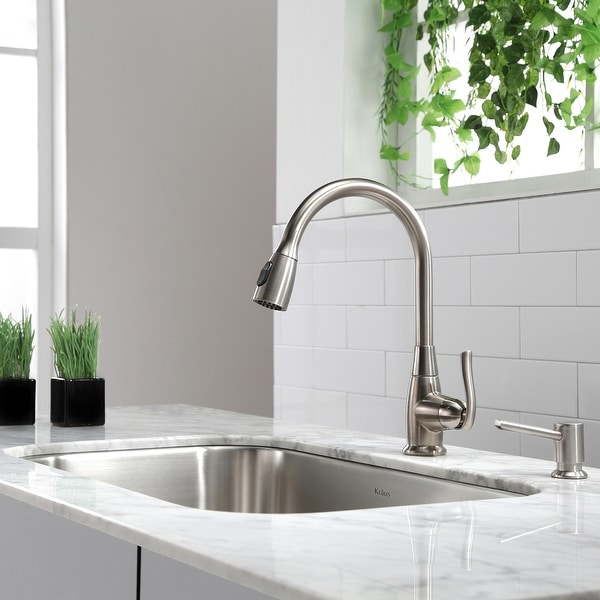 Kraus KPF-2230 High Arch 1-Handle 2-Function Pulldown Kitchen Faucet