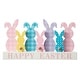 preview thumbnail 13 of 16, Glitzhome Easter Wooden/Metal Tulips/Bunny Family Spring Theme Table Decor "Happy Easter" Bunnies