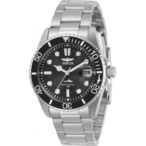 Invicta Women's 30479 'Pro Diver' Stainless Steel Stainless Steel Watch - Black
