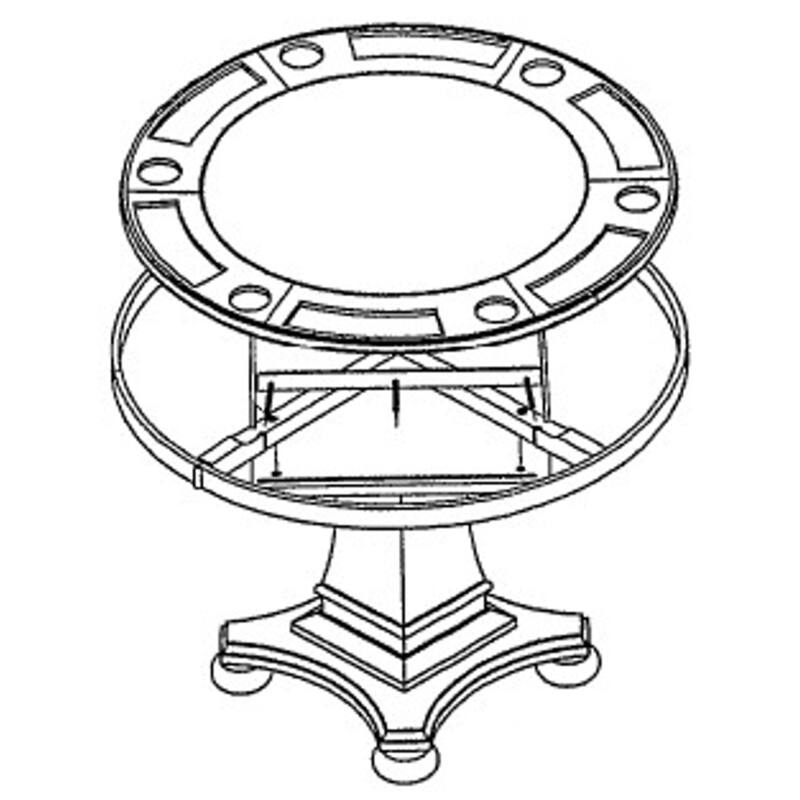 Round Dining Table Set 5 Piece - 48" Game Table with Chairs, Poker Table, Reversible Top, Comfortable Seating