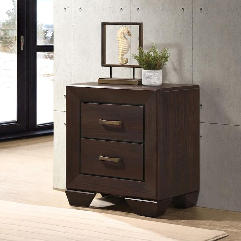 MDF Nightstand with 2 Drawers