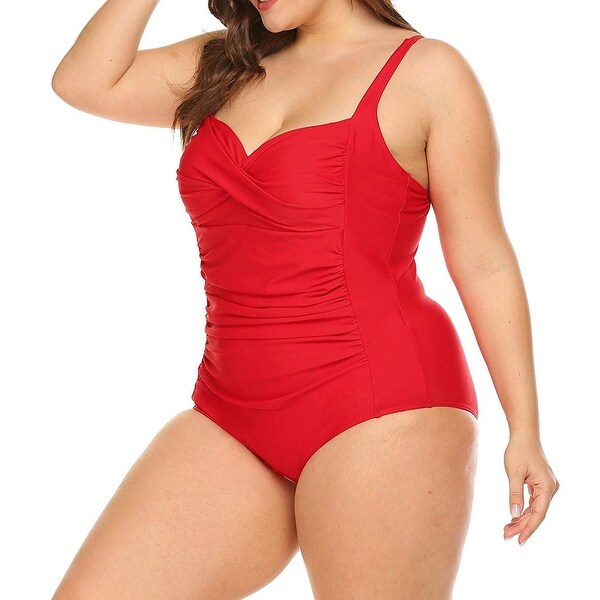 Clothing Shoes Jewelry Shops One Pieces Involand Womens Plus Size Swimwear One Piece Swimsuits Tummy Control V Neck Bathing Suits Monokini Plus Size Biud10 Org