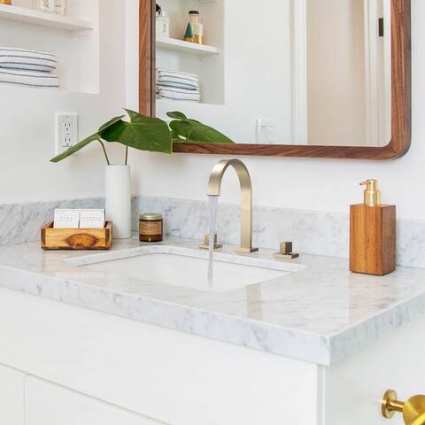 Rbrohant Widespread Faucet 2-handle Bathroom Faucet with Drain Assembly