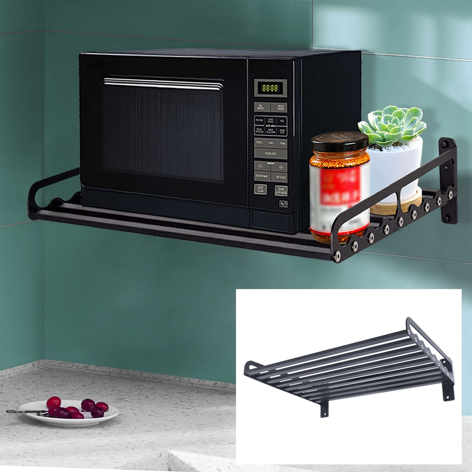 Electric Oven Holders,Wall-mounted Microwave Oven Rack Kitchen