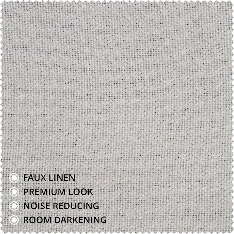 Exclusive Fabrics French Pleated Textured Faux Linen Room Darkening Curtains for Bedroom & Living Room Curtains (1 Panel)