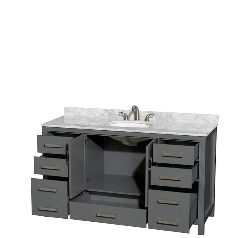 Wyndham Collection Sheffield Single Vanity Set