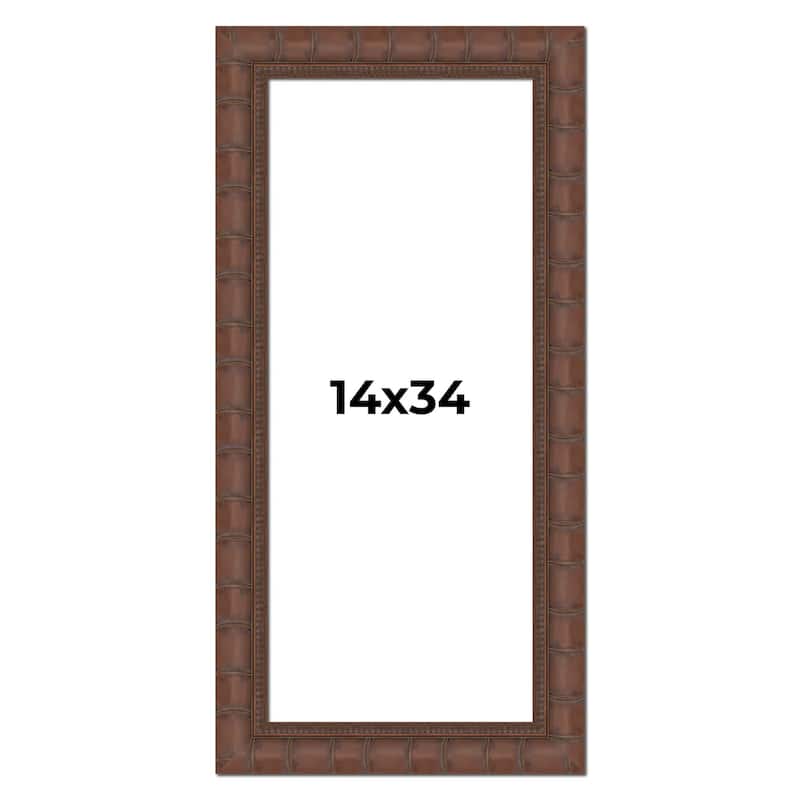 14x34 Frame Pewter Solid Wood Picture Frame Width 1.625 Inches | Interior Frame Depth 0.6875 Inches