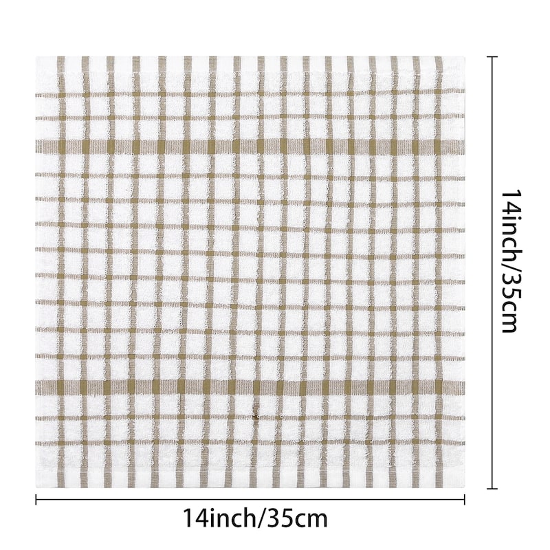 100% Cotton Dish Clothes, Waffle Buffalo Checked Kitchen Towels, Absorbent Dish Cloths