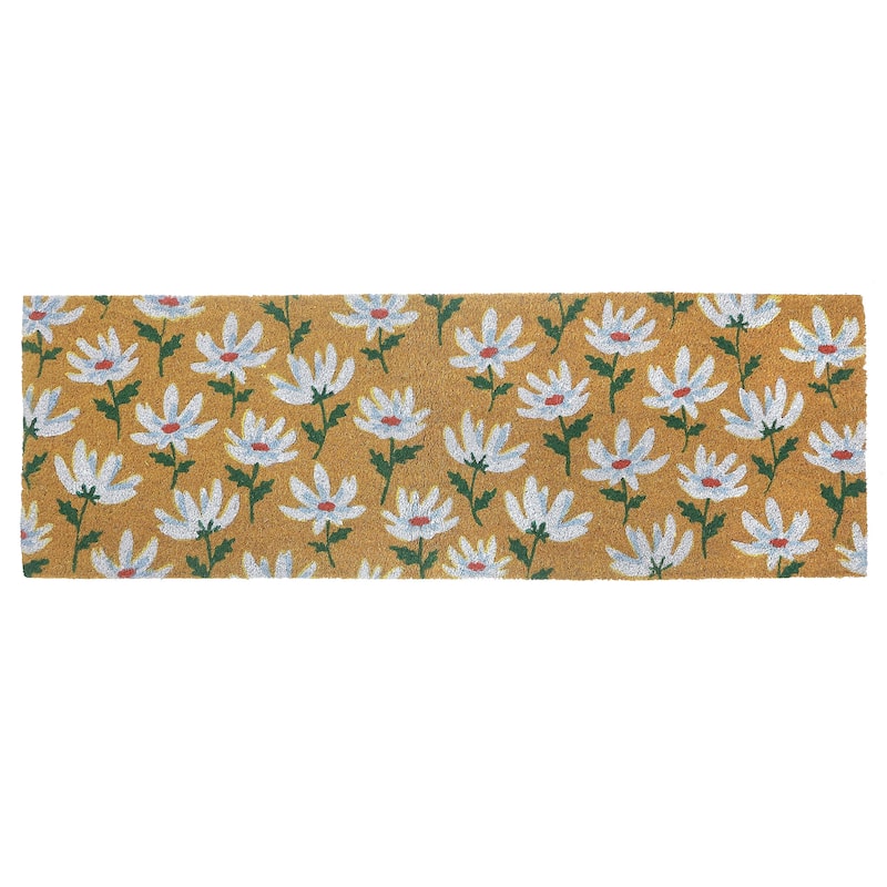 Coir Door Mat Shasta Daisy 16 X 48