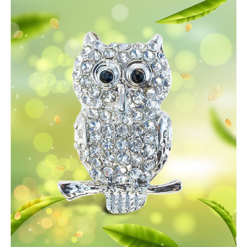 CoTa Global Owl Sparkling Refrigerator Magnet with Crystals - 1.75"