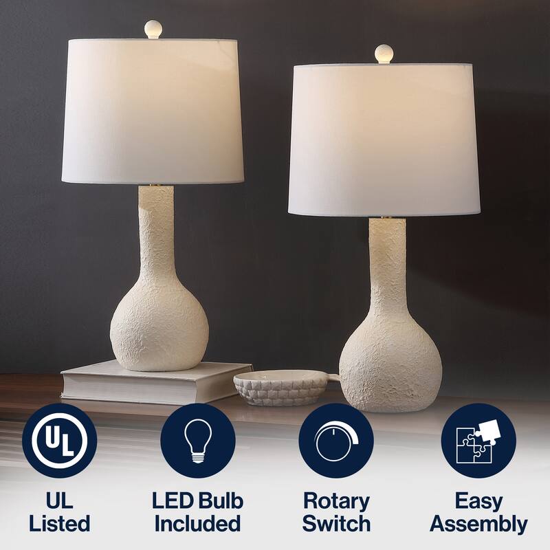 Katee 24.75" Resin/Metal Gourd LED Table Lamp, (Set of 2), By JONATHAN Y