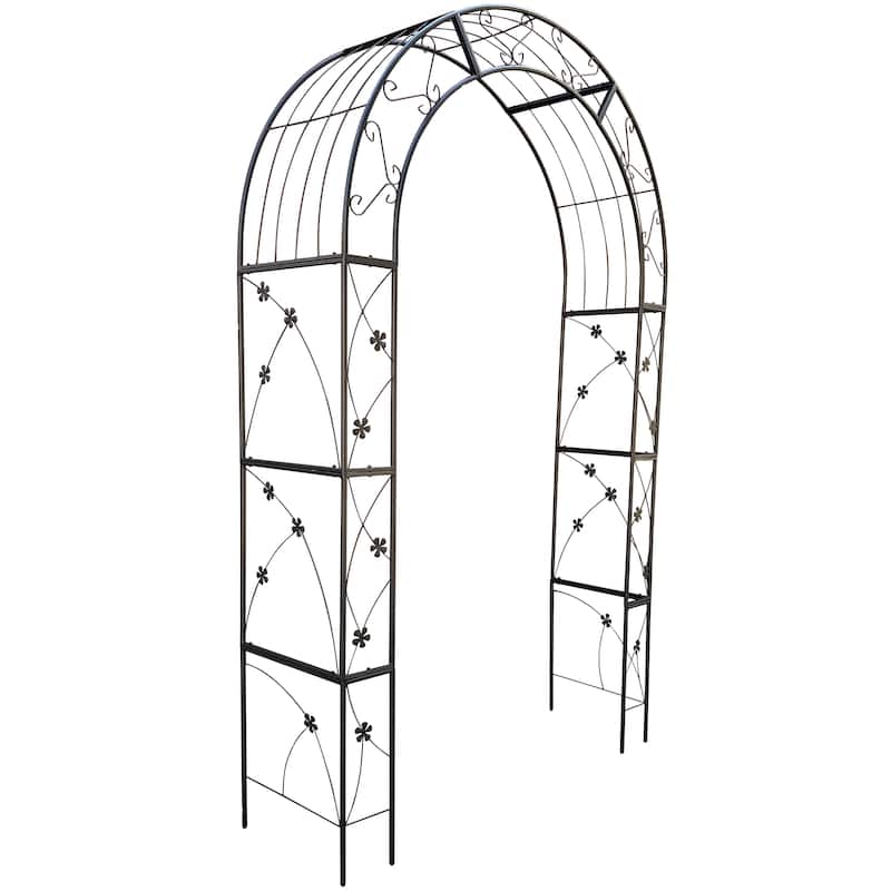 Metal Garden Arch Garden Arbor Trellis Climbing Plants Support Arch Outdoor Arch Wedding Arch Party Events Archway Black