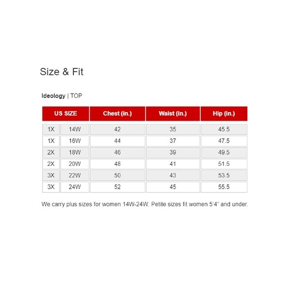 ideology plus size tops