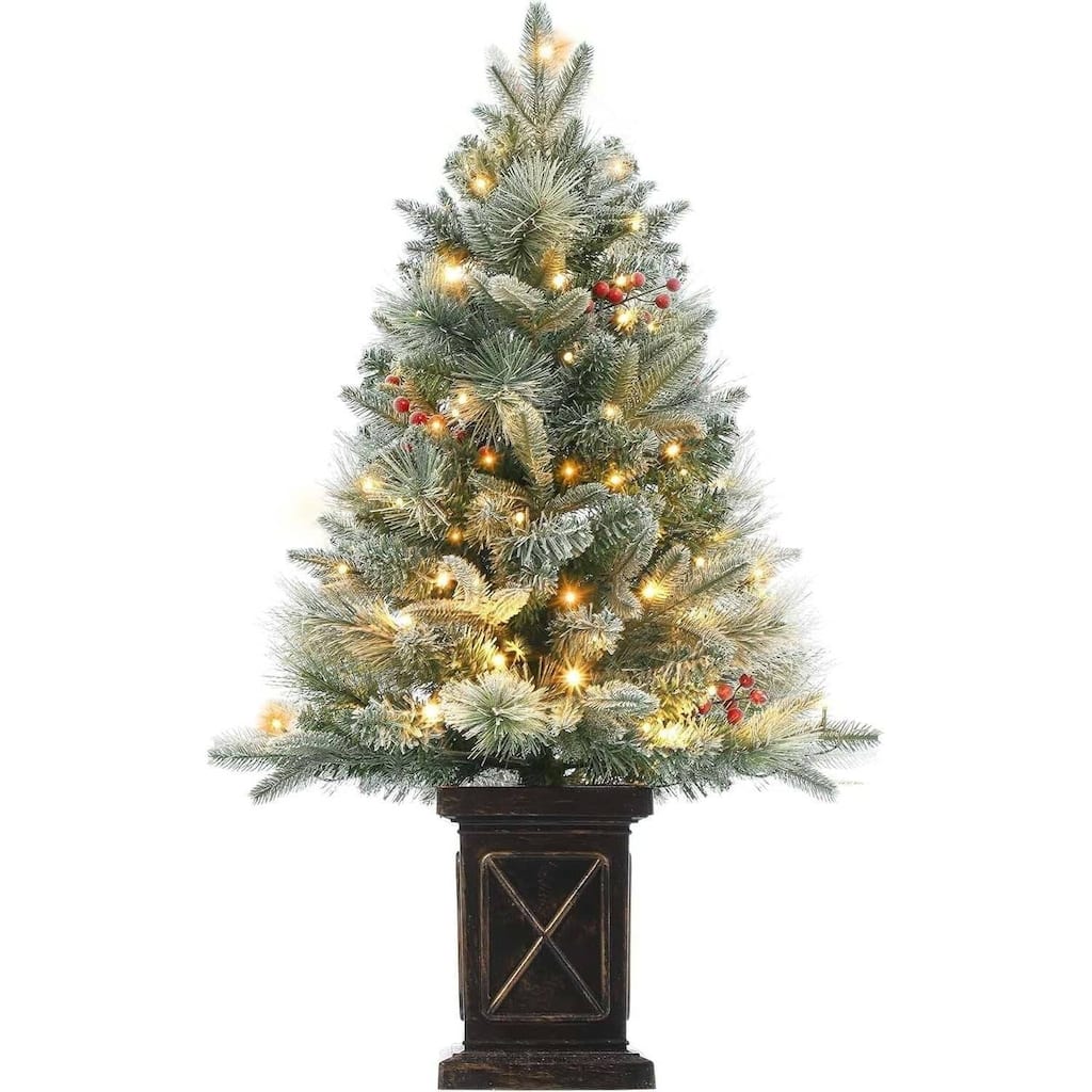 Christmas Tree 3FT Pre-Lit Artificial Xmas Tree with 78 LED Lights - 1 pcs