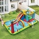 preview thumbnail 2 of 6, Gymax Inflatable Water Park w/Ocean Balls Climbing Wall Ball Pit Toss - Multicolor