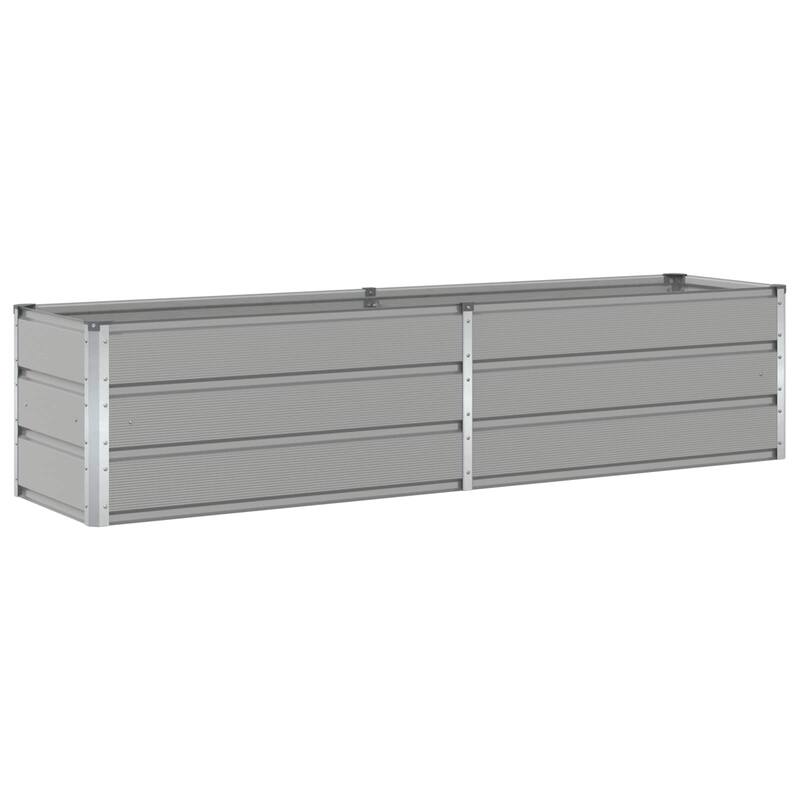 vidaXL Planter in Galvanised Steel - 39.37 x 19.69 x 17.72