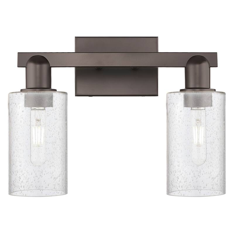 Innovations Lighting 716-2W-11-15 Clymer Vanity Clymer 2 Light 15" - Oil Rubbed Bronze / Seedy