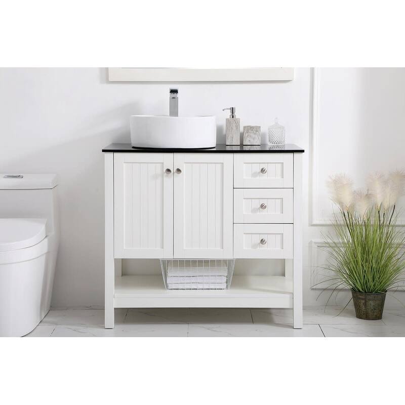 Elegant Lighting VF16236 Ralph 36" Free Standing Single Basin Vanity - Blue