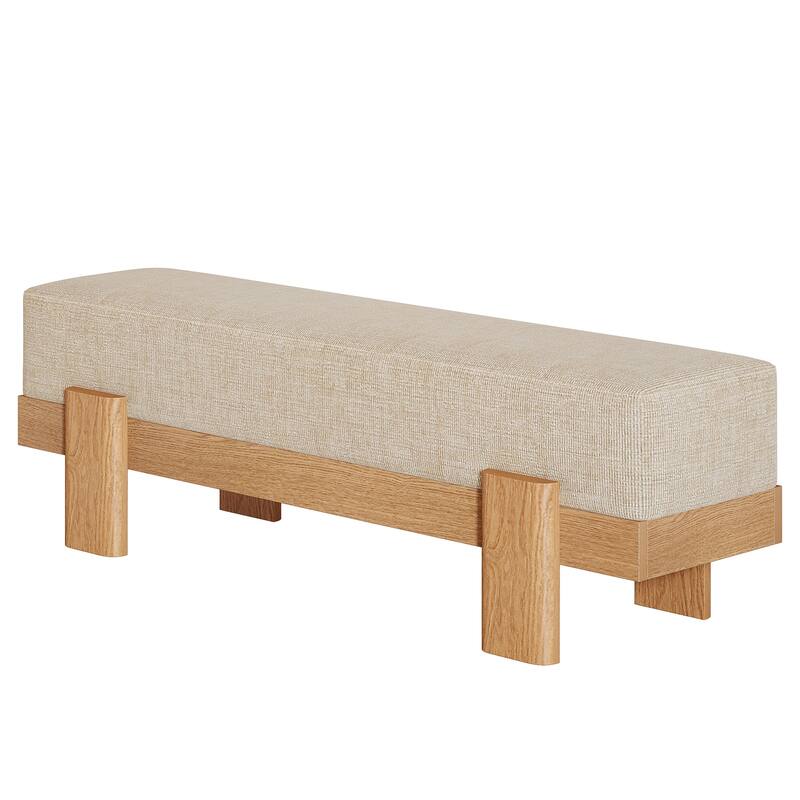 Upholstered Dining Bench, Padded Seat Kitchen Bench, Accent Seat Living/Dining Room Stool