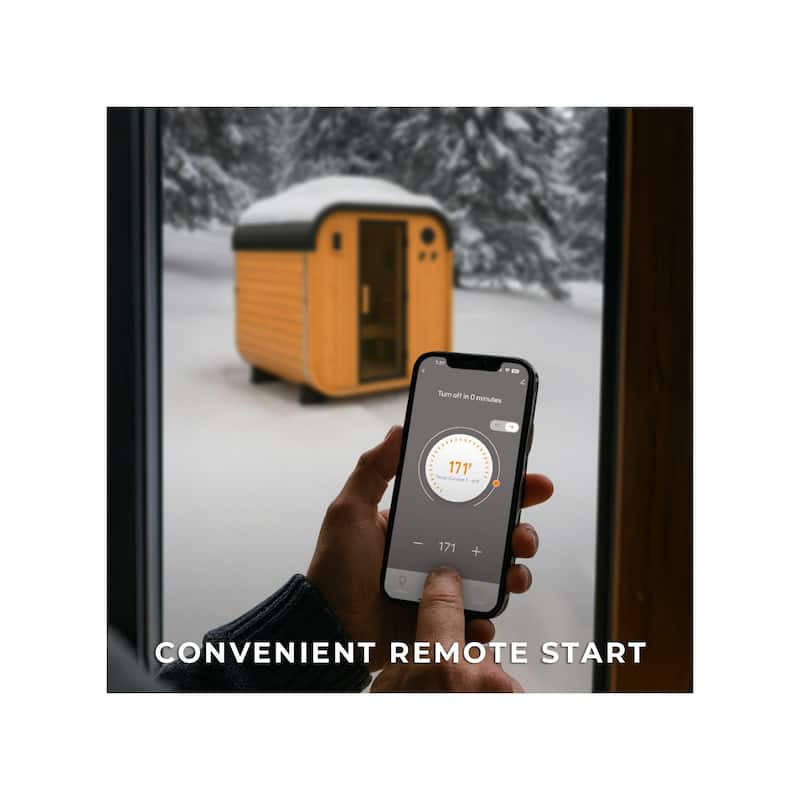 Backyard Discovery Lennon 4-6 Person Outdoor Cube Sauna, 9kW Heater