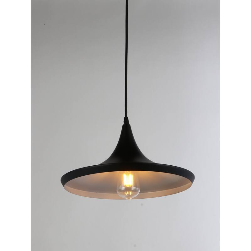 Modern Pendant Light - Black Finish, Adjustable Height, Retro Design for Kitchen, Dining Room, Bedroom - 7