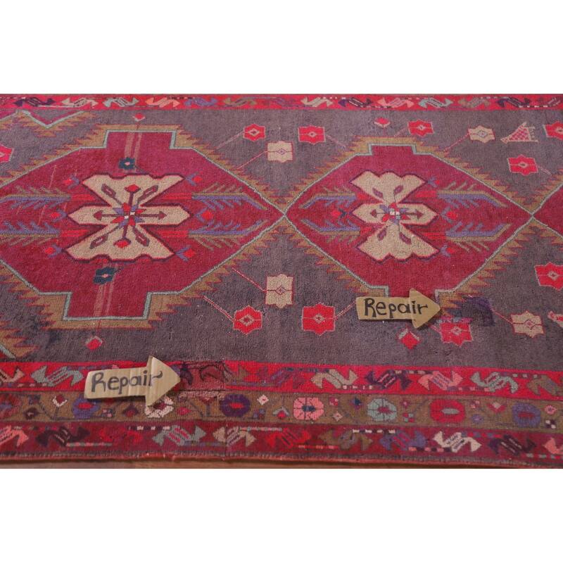 Hand Knotted Oriental 100% Wool Carpet Traditional Tribal Multi-Colored Ardebil Runner Rug - 10' 8'' X 3' 11''