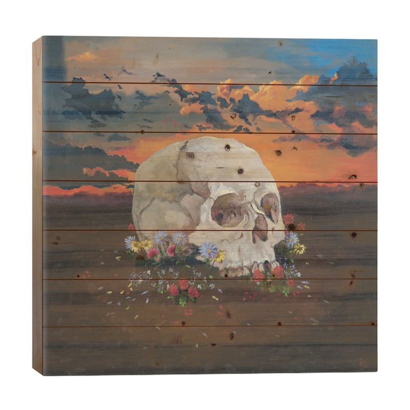 Rebirth II Print On Wood by Artur Rios - Multi-Color - 26x26x1.5