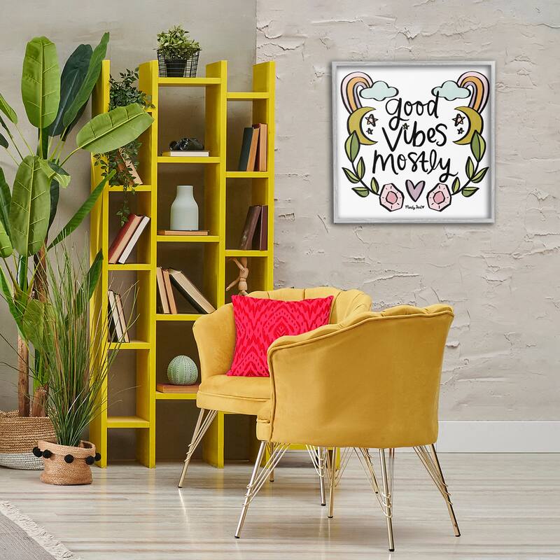Stupell Good Vibes Mostly Framed Giclee Art Design By Mandy Ford Art + Illustration