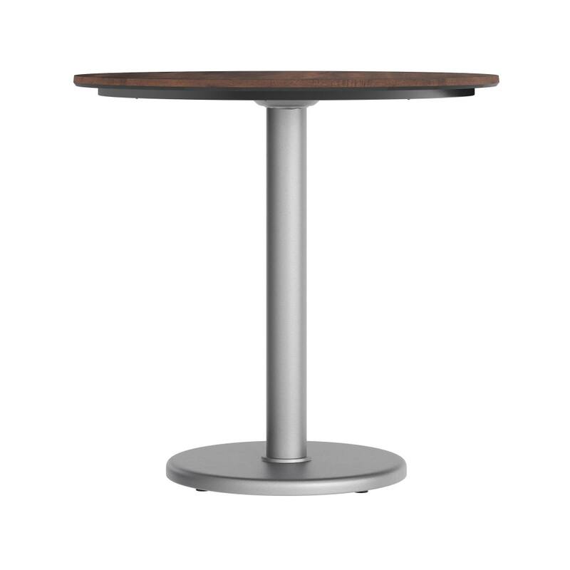 Commercial All-Weather HPL Tabletop with Round Base