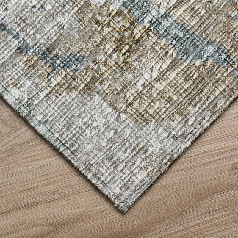 Indoor/ Outdoor Accord Abstract Polyester Washable Rug New