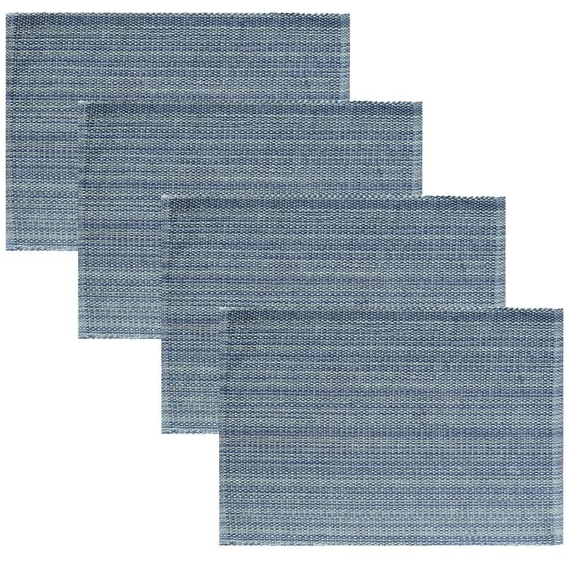 Fabstyles Casual Classic Set of 4 Thick Cotton Heavyweight Placemats - 13"x19"